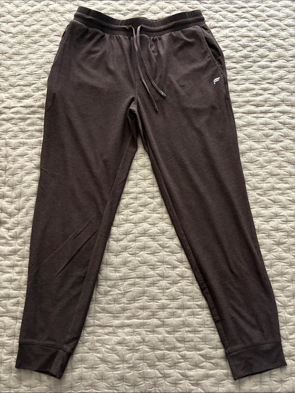 Fabletics Men's Dark Brown Drawstring Joggers